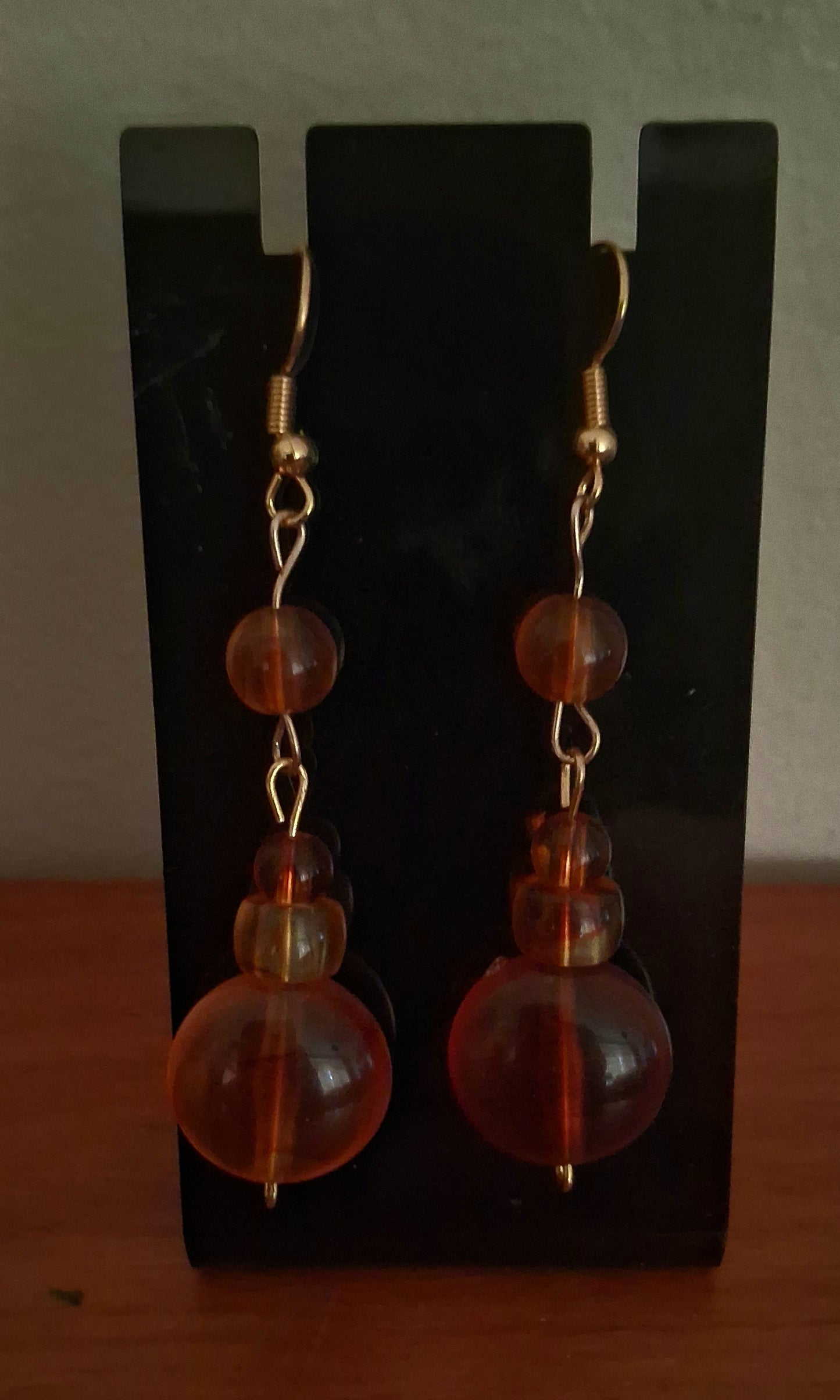 Faux Amber Resin Earrings