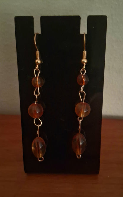 Faux Amber Resin Earrings